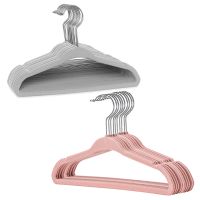 10Pcs Baby Non-Slip Velvet Hangers 360 Degree Swivel Hook Clothes Drying Rack