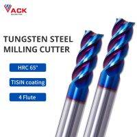 VACK HRC65 คาร์ไบด์สิ้นสุดโรงสีโลหะผสมคาร์ไบด์ทังสเตนเหล็กกัดตัด EndMills สําหรับเครื่อง CNC เครื่องมือตัดโลหะ 4 6 8 10 มม