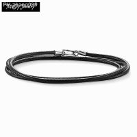 Cord Black Leather NecklaceEurope Style Rebel Good Heart Rope Chain Jewelry For Men Women2018 Gift In 925 Sterling Silver