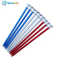 ❅◑ 4pcs Camping Tent Pegs High Strength Aluminum Tent Nails Outdoor Tent Peg Long Cylinder Tent Accessories 23cm