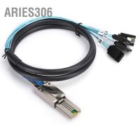 Aries306 สายเคเบิลเซิร์ฟเวอร์ฮาร์ดไดรฟ์ Mini Sas Sff-8088 26P เป็น Sata 1 เมตร 4 ชิ้น