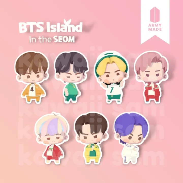 BTS in the Seom Waterproof Sticker Pack (7pcs) Butter Kawaii Sam ...