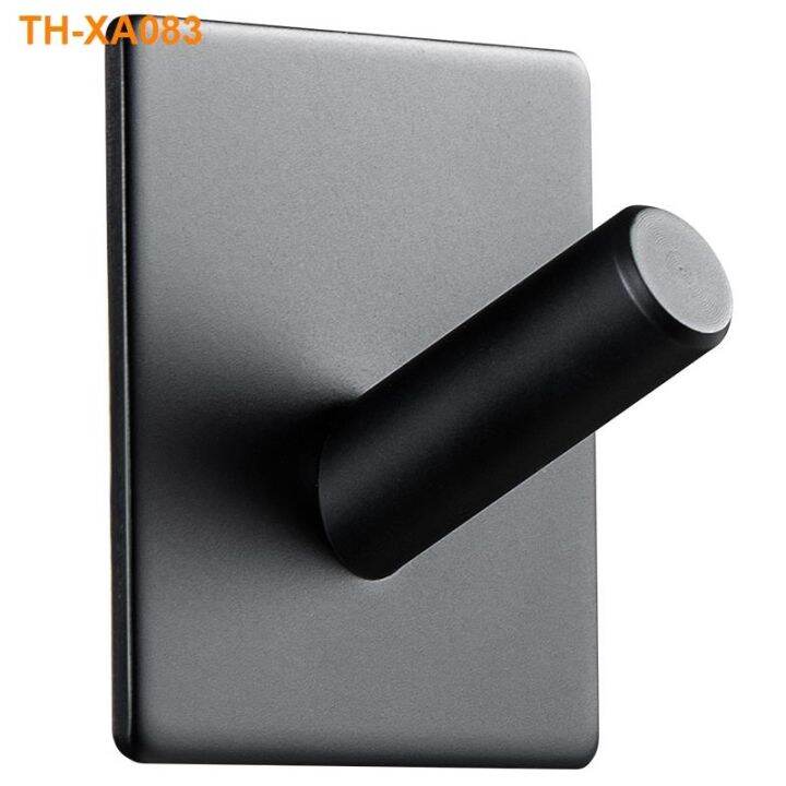 mega-casa-free-punching-link-up-with-strong-adhesive-non-trace-bathroom-towel-hook-black-single-hanging