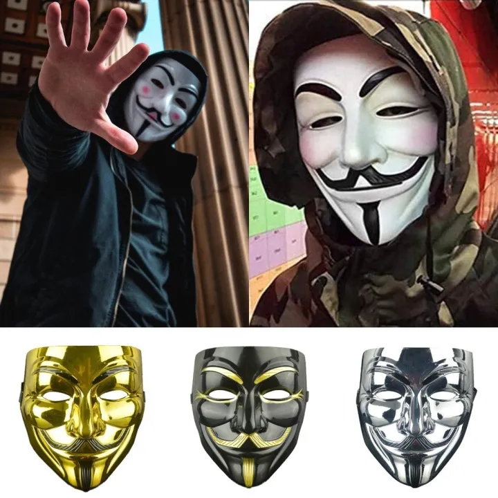 GDstyle【V for Vendetta】Shkingdom V for Vendetta Cosplay Mask Halloween ...