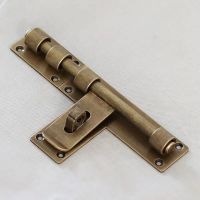 【LZ】▣  12/15/18cm Pure Copper Sliding Door Bolts Hasp Latch Locks For Wooden Door Window Cabinet Garden Security Latches Home Hardware