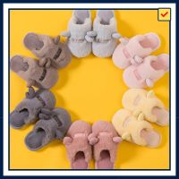 Childrens lovely fluffy cotton slippers home boy girl fall and winter indoor cartoon warm cotton shoes parent-child baby