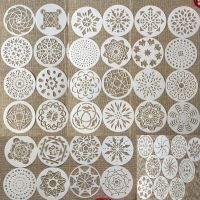 42Pcs/Set 10cm Mandala Round Geometry DIY Layering Stencils Painting Scrapbook Coloring Embossing Album Decorative Template