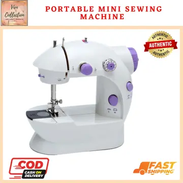 Mini Portable Sewing Machine 12 Stitches Multifunction Electric Crafting  Mending Machine Adjustable 2-Speed Double Thread with Sewing Needles Foot