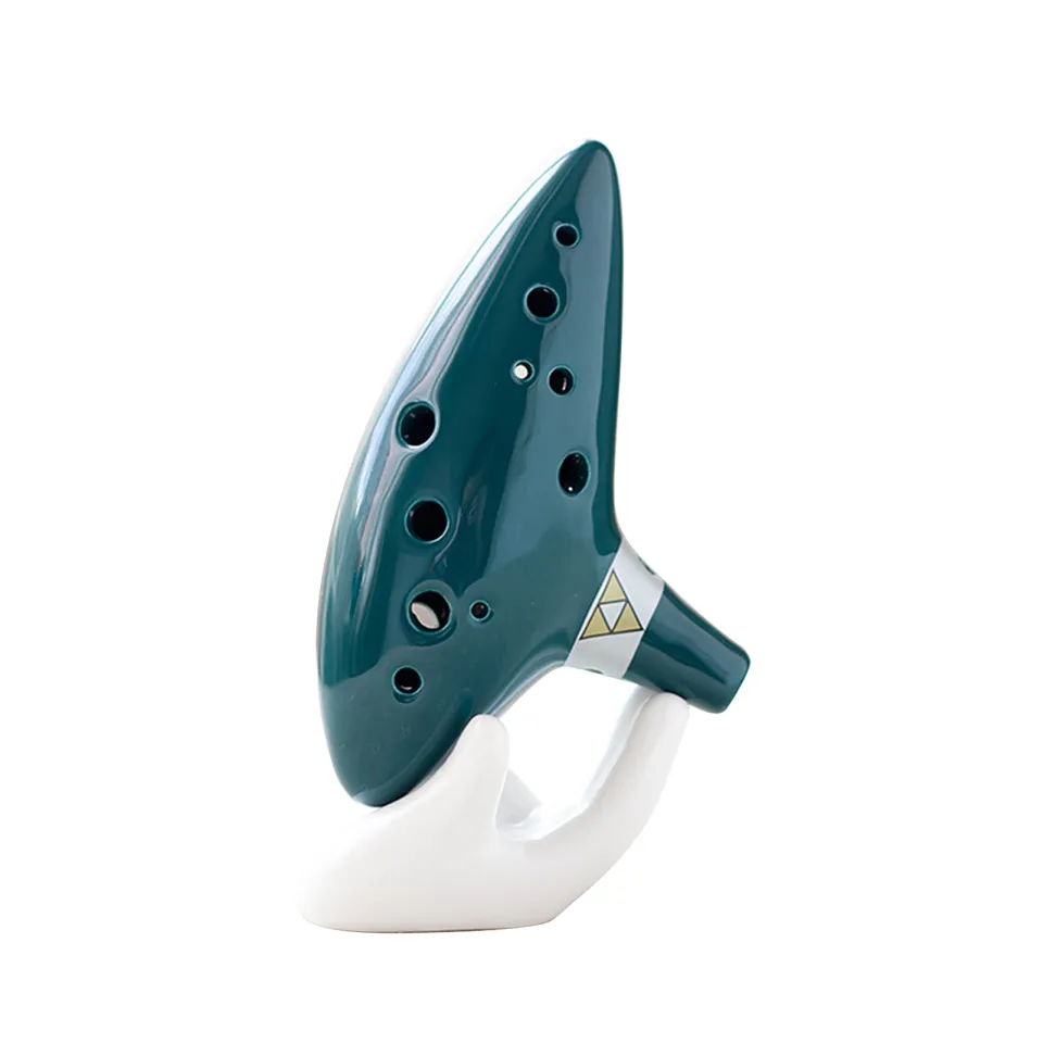 12 Holes Ocarina with Ceramic Stand