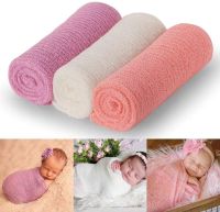 Newborn Photography Props 3 Pcs Baby Stretch Wraps Professional Baby Photo Props Long Ripple Wrap 59 inch for 0-6 Months Baby