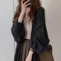 Yasuk ฤดูใบไม้ร่วงฤดูหนาวแฟชั่น Casual Women S Tees Simple Soft ถักเสื้อกันหนาว Gentle Warm Cardigan Coat อารมณ์ Office-Lady