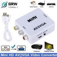 【Corner house】 GRWIBEOU 1080P Mini Video Converter RCA AV To VGA Video Converter Conversor With 3.5Mm Audio AV2VGA /Cvbs Audio To HDTV PC