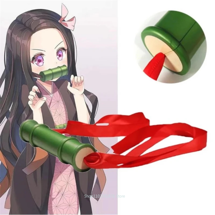 Demon Slayer Kamado Nezuko Tooth Mouth Stick Cosplay Costume Kimetsu No ...