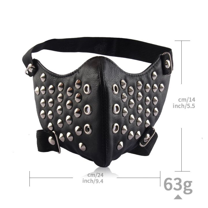 dustproof-alloy-rivet-mask-โลหะ-spike-hedgehog-punk-biker-mask-goth-rock-คอสเพลย์-masquerade-punk-สไตล์-gothic-rivet-mask