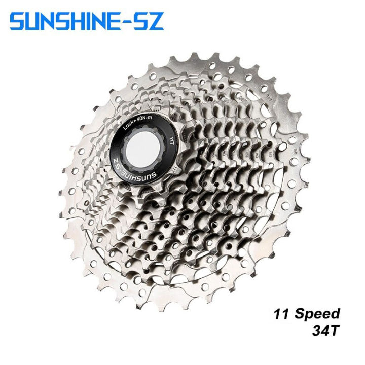 sunshine-เฟืองสวมจักรยาน-road-bike-mtb-11-speed-11-34t-sprocket-for-shimano