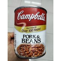 Sale Promotion ลองแล้วจะติดใจ? Campbells Pork And Beans in Tomato Sauce  ถั่ว และ เนื้อหมู ใน ซอส มะเขือเทศ แคมเบลล์ 420กรัม ราคาถูกใจ