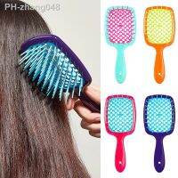 Fluffy Air Cushion Scalp Massage Hair Brush Plastic Wide Teeth Hollow Combs Women Girls Styling Tool Hairdressing Salon Supply