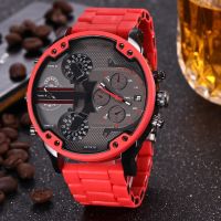 （A Decent035）SportBigMen 39; S WatchMachine 7395Steel BeltWatches ชายนาฬิกาหัวรถจักร Relogio Masculino