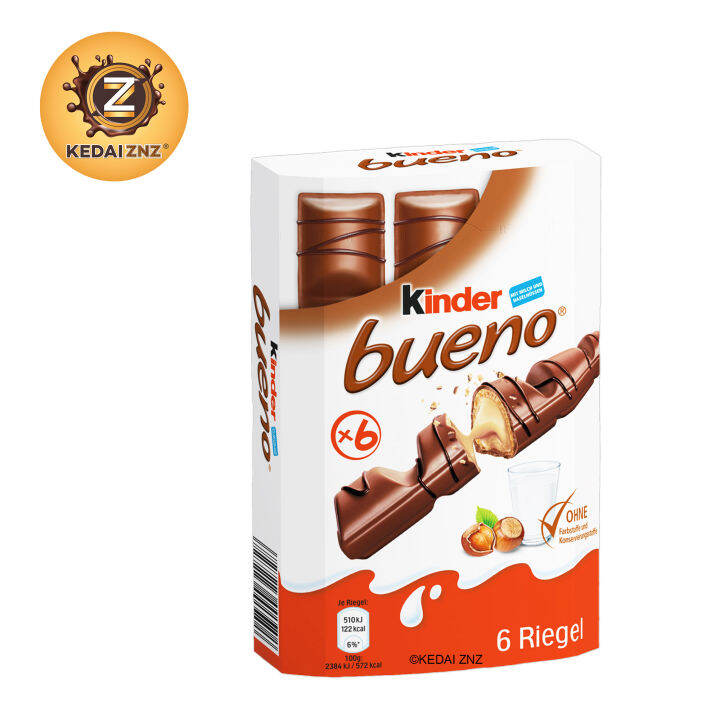 Chocolate FERRERO Kinder Bueno Milk and Hazelnuts Chocolate 6 Riegel