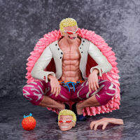 One Piece Qiwu Haimingo โดฟลมิงโกหมอบแกะสลักสองหัวพร้อมรูปผลไม้ปีศาจ