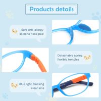 Cyxus Anti-Blu-ray Glasses Child TR90 Optical Frame Boy Girl Computer Glasses or Eyes Protection Glasses UV400 Blu-ray-6800