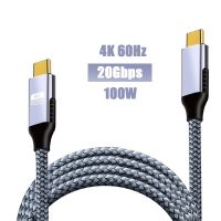 【CW】✕♧✆  USB 3.1 Gen2 20Gbps Thunderbolt C Cable for MacBook Air Data Sync 100W 5A Charging 4K 60Hz USB-C Cables Mac