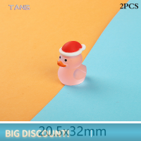 ?【Lowest price】TANG 2pcscartoon Luminous RED CAP เป็ด DIY เรซิ่นอุปกรณ์เสริมของเล่นขนาดเล็ก