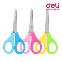 Deli 6025 Scissors Stainless steel กรรไกรสองสี ขนาด 114 mm (4 1/2 นิ้ว) คละสี 1 ชิ้น ยี่ห้อ Deli กรรไกร ราคาถูก office