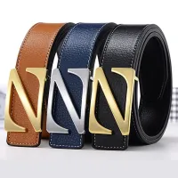 New Mens Genuine Leather Belt Korean Version Womens Pants Youth Cowhide 105-125CM