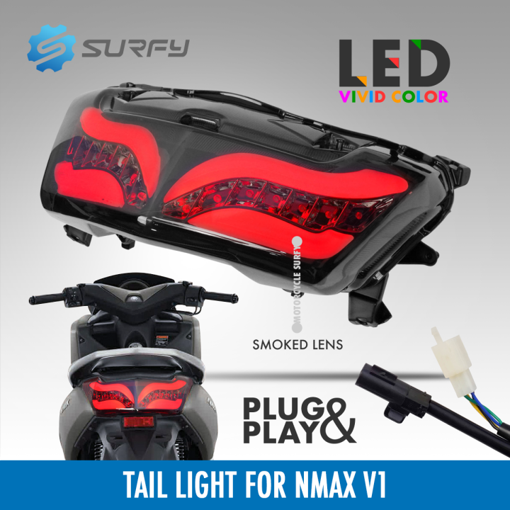 Shark Power Nmax v1 Tail Light Flower Design Flowing LED Lighting Smoke