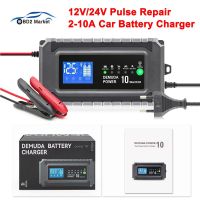 ZZOOI 12V/24V 10A Pulse Repair Car Battery Charger Fast Charge For Car Motorcycle Lead-acid lithium LCD Display battery tester