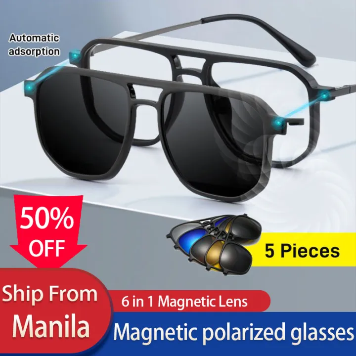 Absorption Polarizing Glasses Replaceable Lens