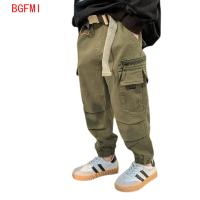 Children Spring Autumn Baby Boy Cotton Overalls Loose Leisure Pants Cargo pants Fall clothes for teens Kids clothes