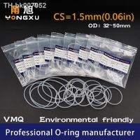 ☏✕  5PCS VMQ O Ring Seal Gasket Thickness CS1.5mm OD32/33/34/35/38/40/44/45/50x1.5mm Silicone Rubber Nontoxi Waterproof Washer