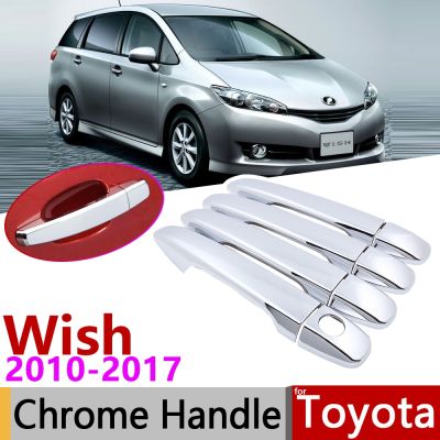 【YF】 for Toyota Wish AE20 20 2010 2017 Chrome Door Handle Cover Car Accessories Stickers Trim Set 2011 2012 2013 2014 2015 2016