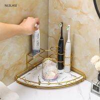 ┋△♀ Nordic Ceramic Light Luxury Marble Texture Tray Jewelry Storage Tray Dressing Table Desktop Racks Finishing Rack Accessories