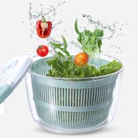 Kitchen Salad Spinner-Manual Lettuce Spinner with Secure Lid Lock &amp; Rotary Handle - Easy to Use Salad Spinners with Bowl