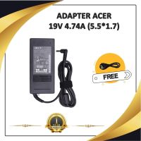 ADAPTER NOTEBOOK ACER 19V 4.74A (5.5*1.7) / อะแดปเตอร์เอเซอร์ + แถมสายไฟ