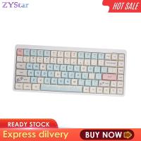 ZYStar Yk75คีย์บอร์ดแบบกลไกไร้สาย84คีย์แป้นพิมพ์เรืองแสงสำหรับนักพิมพ์เกม