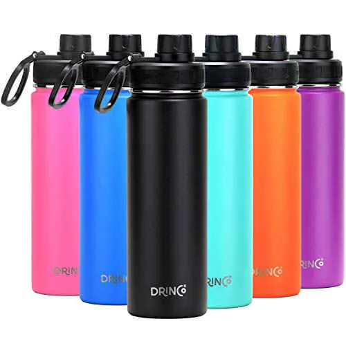 Drinco Stainless Steel Water Bottle Spout Lid Vacuum Insulated Double 