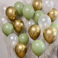 【DT】hot！ 15pcs Avocado Gold Balloons Birthday Baby Shower Air Ballon Wedding Celebration Supplies