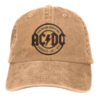 2023 New Fashion Acdc Est 1963 Merchandise Vintage Fashion Cowboy Cap Casual Baseball Cap Outdoor Fishing Sun Hat Mens And Womens Adjustable Unisex Golf Hats Washed Caps，Contact the seller for personalized customization of the logo