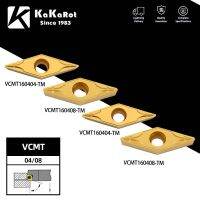 KaKarot 10pcs Carbide Insert VCMT160404 VCMT160408 TM UE6020 สแตนเลสสตีลกลึง เครื่องมือ ผู้ถือ Boring Bar CNC Cutter