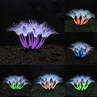 Artificial Silicone Coral Artificial Coral Decorations Fish Tank Simulation Coral Plant Decorations Glowing Silicone Accessories