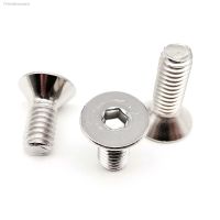 ♕◐ 10pcs UNC 1/4-20 US Coarse Thread 304 A2-70 Stainless Steel Hex Hexagon Socket Flat Countersunk Head Screw Bolt