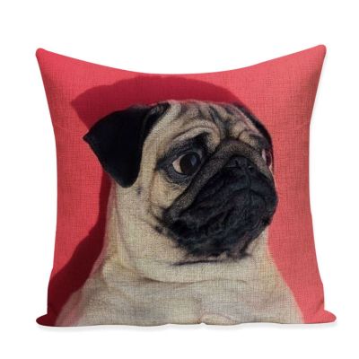 Animal print cushion throw pillows decorative High Quality cover cushion custom cute pug pillowcase home cushion cover