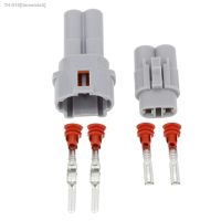 ☞┇ 5/10 Sets 2 Pin DJ7026-2-11/21 Auto Waterproof Wire Harness Male Female Grey Waterproof Connector Plug 6187-2311 6180-2321