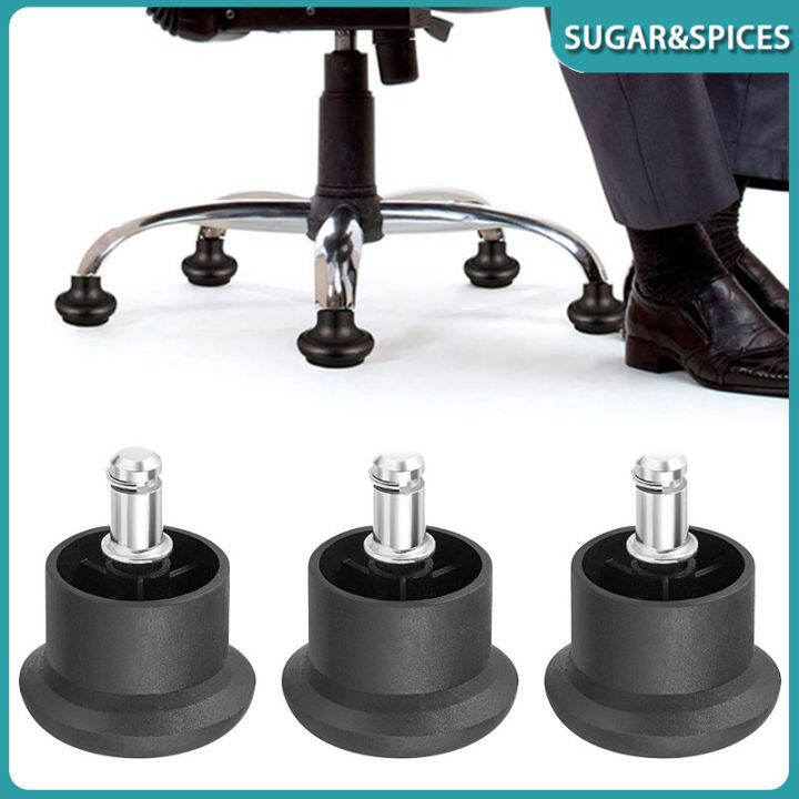 5pcs Bell Glides Swivel Chair Fixed Wheels Office Chair Replace Without