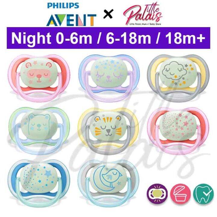 Philips Avent NIGHT TIME Soother/ Pacifier [ 06m/ 618m ] Nighttime