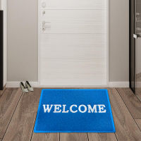 UBigShoping-GRAFFE พรมเช็ดเท้าดักฝุ่น WELCOME รุ่น KIRA-BL ขนาด 60x80x1.2 ซม. สีน้ำเงิน ฮิตติดเทรน อันดับ1